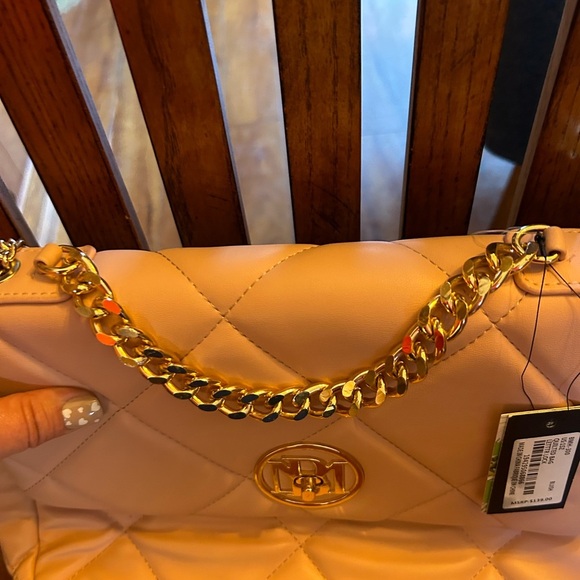 Badgley Mischka Blush Quilted Bag Letter Lock NWT!! - Picture 10 of 15